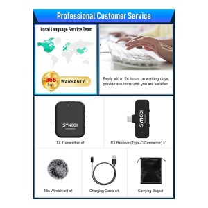 میکروفون یقه ای بی سیم سینکو مدل G1T رابط Type-C